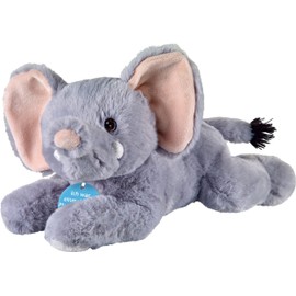Bauer Spielwaren 12937 I Like My Planet Elephant Soft Toy Made from Recycled Material, Grey