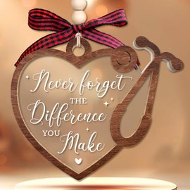 Nurse Gifts for Women - Nurses Week Gifts - Gift for Nurses - Nurse Rn Nicu Practitioner Gift for Women - Retirement, Birthday Appreciation Nursing Student Ideas - Wood Acrylic Ornament