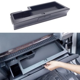 RAVOTOM Glove Box Organizer Compatible with 2015-2020 Ford F150 Accessories Interior Glove Storage Drawer Compartment Organizer Tray ABS Materials