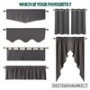 Nicetown W29 - Juego de cortinas con bolsillo para barra,
