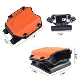 Folding Knife Sheath Multitool Sheath Nylon Knife Holster EDC Pocket Tool Pouch Belt Carry Tools， Utility Case Molle Adjustable Angle (Orange)