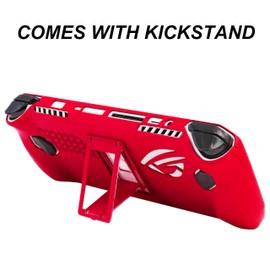 EIELST Designed for ASUS ROG Ally 2023 Protective Case - [10 FT Military Grade Drop Protection] Cover Non-Slip Shell Case for Rog Alloy Gaming Handheld with Kickstand - Red