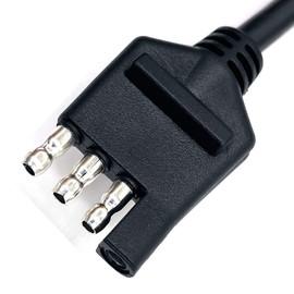 JIECHUN 18AWG 3.28 Feet 4 Flat Trailer Wire Trailer Harness Extenson Cable 4 Way Flat Trailer Connector