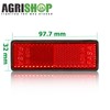AGRISHOP 2x Rectangular Red Reflectors Stick On Reflectors for Gate