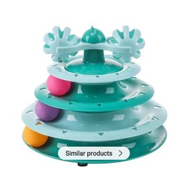 Catstages Tower of Tracks Cat Toy, 4-Tier Interactive Ball Track, 3 Colors Available