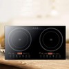 Gdrasuya10 1200W Electric Dual Induction Cooker Cooktop, 8 Gear Firepower
