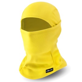 Oliumt Balaclava Ski Mask, Warm, Breathable & Lightweight, Full Coverage Fleece Winter Face Mask for Men & Women (Yellow)