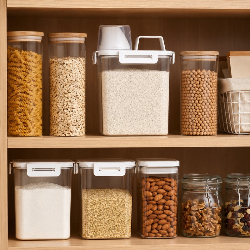 Sealed Food Storage Container for Pantry Use – Moisture-Resistant Dry