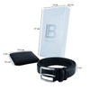 Laura Biagiotti Mens Gift Box Leather Belt and Wallet, black