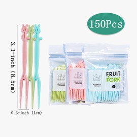 150 Pcs Disposable Plastic Forks Beautiful Mini Fruit Forks Bistro Cocktail Appetizer Dessert Salad Picks Forks Set Party supplies