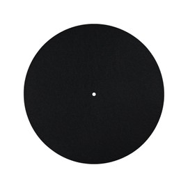 Record Player Mat, 12in Anti-Slip & Anti-Static Felt Record Pad Turntable Slipmat Wool Turntable Platter Mat Vinyl Record Player Protective Mat for Home Record Players (Black)