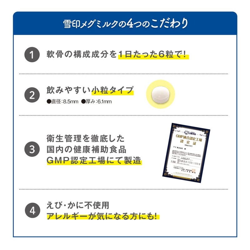 雪印メグミルク グルコサミン & コンドロイチン ( 180粒/ 30日分 ) 植物由来のグルコサミン 軟骨抽出成分のコンドロイチン配合