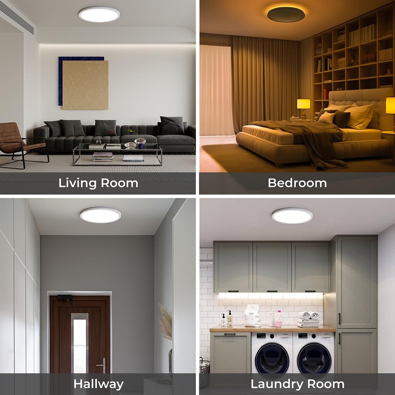 Matane LED Ceiling Light Dimmable 18W, Ceiling Lamp with Remote