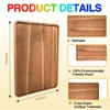 BIEOFFEI 2 Pcs Acacia Wood Serving Tray, Rectangular Wooden Serving