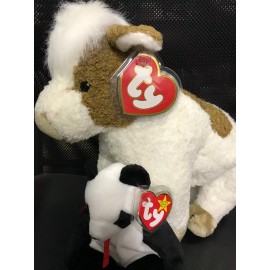 BTP MITCHELL ENTERPRISES USA MADE 100 Count Bag Original BTP Large Heart Ty Plush Tag Protectors Made In