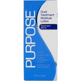 PURPOSE Dual Treatment Moisture Lotion, SPF 10 4 oz (Pack of 5)