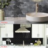 100-Pack Peel and Stick Backsplash Black Wood Tile Stickers Upgraded