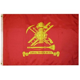 Trade Winds Fire Fighter Loyal to Our Duty Double Sided 100D Woven Poly Nylon Flag 2x3 2'x3' Banner Grommets Heavy Duty (RUF)
