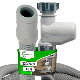 Universal Aquastop Hose for Washing Machine and Dishwasher 1.6 m with Original Code C00372679 482000022209 482000023524 for Indesit for Ariston for Whirlpool - Warranty 5 Years - ONIX TECH