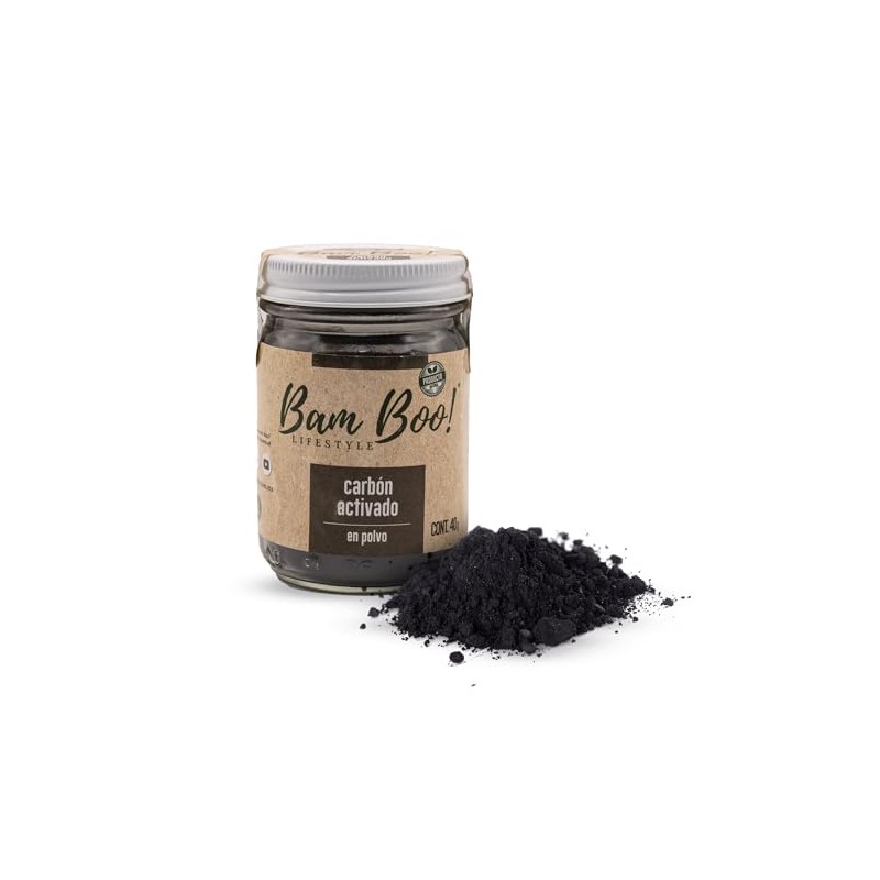 5 Pack Carbón Activado Coco Polvo Vegetal 40 G Bam