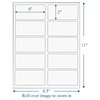 (50 Sheets, 500 Labels) Sticker Paper, 2" x 4" Shipping