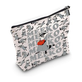 JYTAPP Meeko Racoon Cosmetic Bag Indian Pocahontas Princess Animal Friends Zipper Pouch Gift Meeko Fans Merchandise