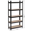 Unbranded 5 Tier Metal Shelving Rack Unit Garage Storage Shelf