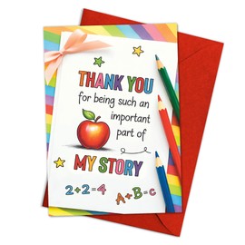 Podagree Teacher Appreciation Cards, Thank You Gifts for Women Men, Appreciation Cards for Dad Mom Boss Coworker Mentor Coach, Thank You Teacher Gifts from Students 8x5.3 Inch