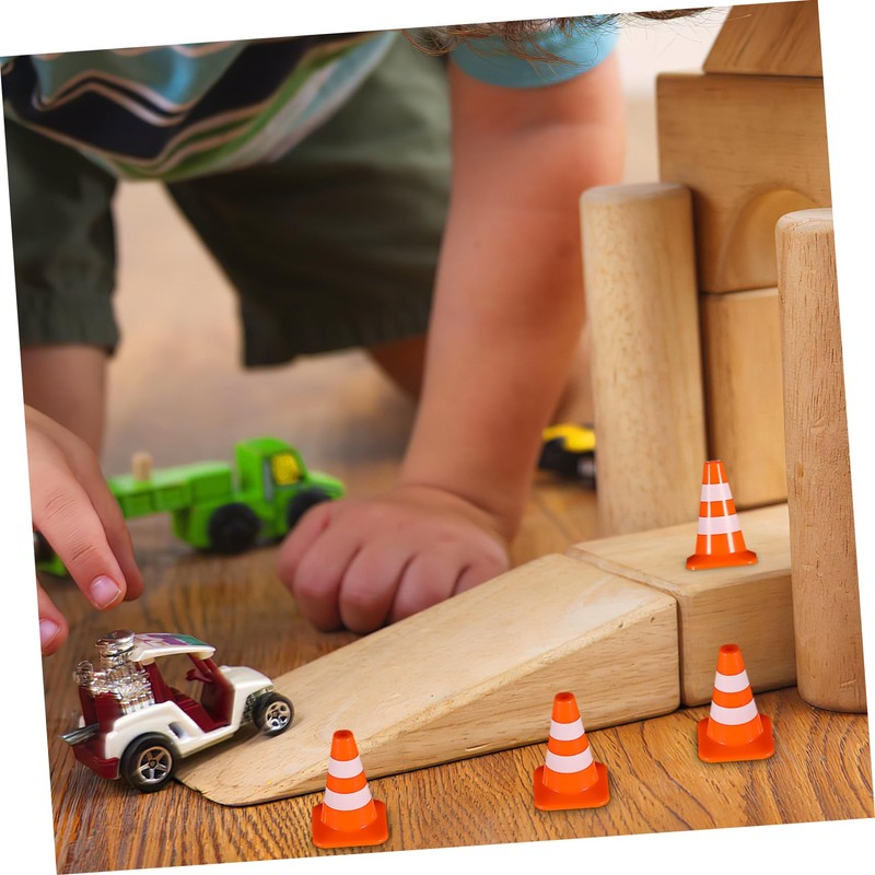 Warmhm 14 x Roadblock Sand Table Model Mini Warning Cones