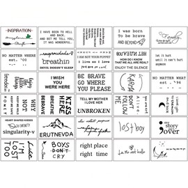 Grena lettering tattoo tattoo stickers 30 sheets, 1 set, B / 그레나 레터링 문신 타투 스티커 30장, 1세트, B