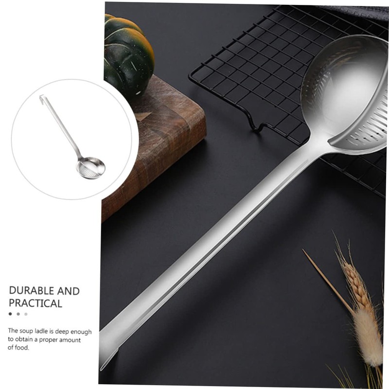 Dual Purpose Soup Spoon Colander Soup Oil Separator Ladle Soup