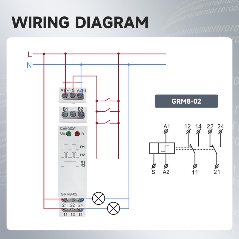 GRM8-02 Electronic Latching Relay, IGEYAPA 16amp Memory Relay Multi-Point Control