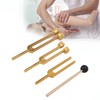 3 Pcs Aluminium Alloy Tuning Fork Set 128 256 512Hz