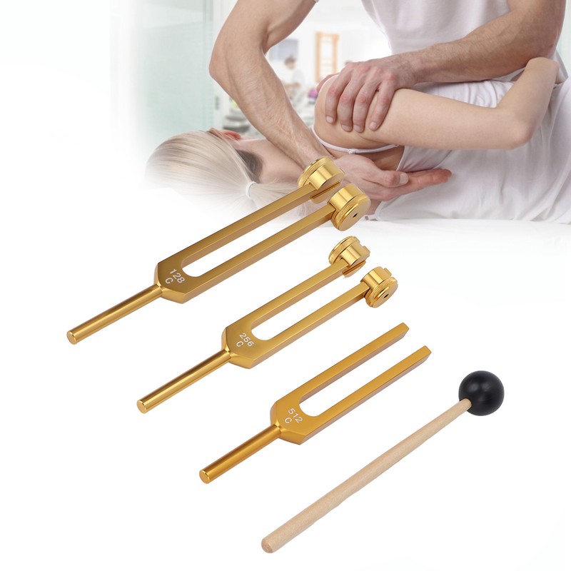 3 Pcs Aluminium Alloy Tuning Fork Set 128 256 512Hz