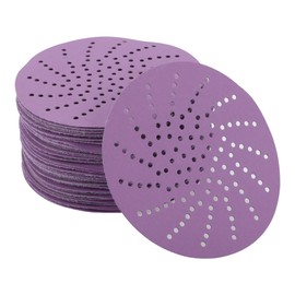 Partuto 50 Stück 5 Zoll 4000 Körnung Universal Schleifscheiben - Runde Klett-Schleifpapier - Papierbasis Lila