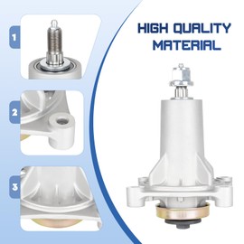 Dekalaii 187292 192870 532187292 532192870 Lawn Mower Spindle Assembly with 195945 197473 532195945 Pulley Replacement for Husqvarna YTH18542 YTH2448 RZ4219