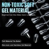 TOMICCA Almond Short Nail Tips for Gel Nails, Gel Full