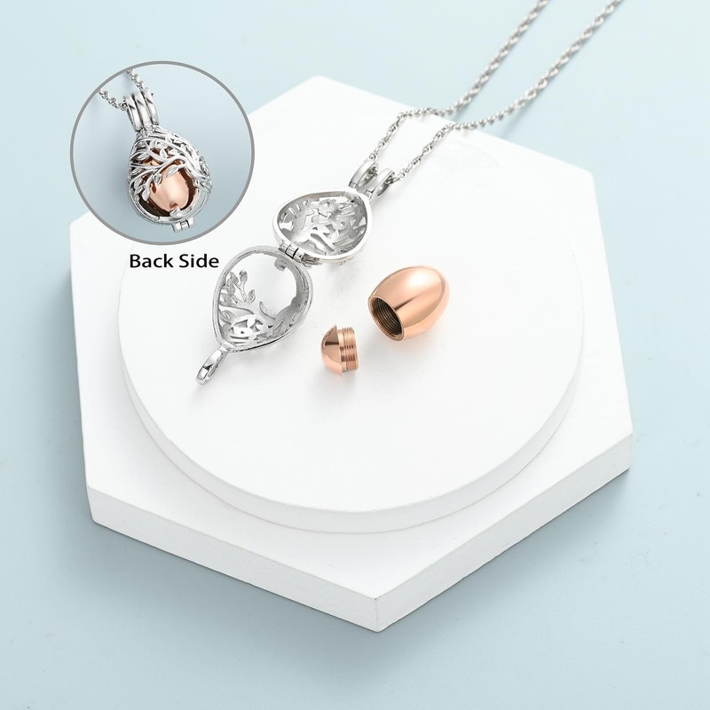 QGJNSGC Tree of Life Urn Necklaces for Ashes for Women