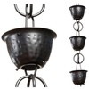 Monarch Rain Chains Aluminum Hammered Cup Rain Chain, 8.5 ft