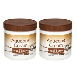 ZOPPER | 2 x Aqueous Cream 350ml with Cocoa Butter Extracts | Softens & Moisturises | Fragrance Free & Lanolin Free | With The Light, Non-greasy Formulation, For Essential Skin Care