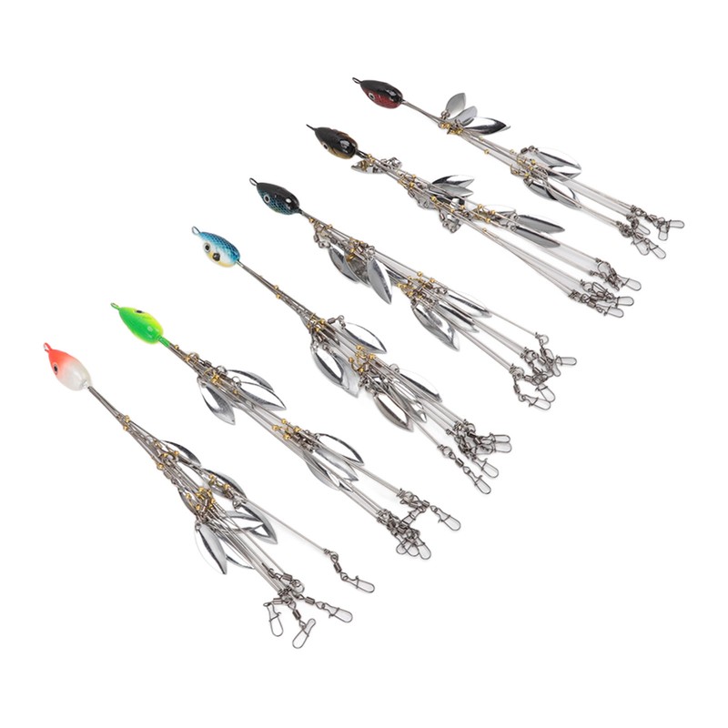 6 Pcs Umbrella Rigs with Sequin Fishing Rigs Lure 5