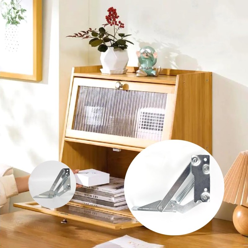 YIDELAI - Spring Hinge (1 Pair) 90 Degree Folding Lifting