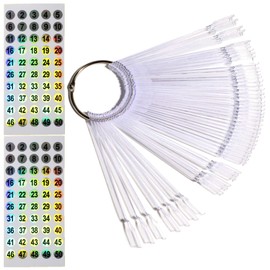 Nail Swatch Sticks with Ring for Nail Color Display Nail Art Supplies Nail Practice Samples (50pcs, transparent)