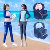 Women's Rash Guard Set with Water Leggings Women's Rash Guard 3-Piece Set Blue/Free