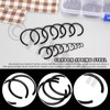 Hilitchi 322PCS 14 Sizes 65Mn Steel Round Wire Snap Rings