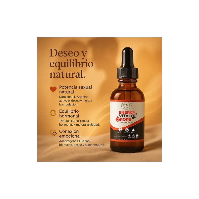 Gotas Biomix Energy Vital Energía Deseo Vitalidad Maca Magnesio