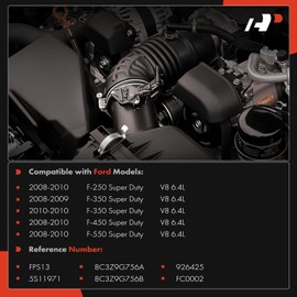 A-Premium Fuel Pressure Sensor [3 Pins] Compatible with Ford F-250 Super Duty, F-350 Super Duty, F-450 Super Duty, F-550 Super Duty, 2008 2009 2010, 6.4L