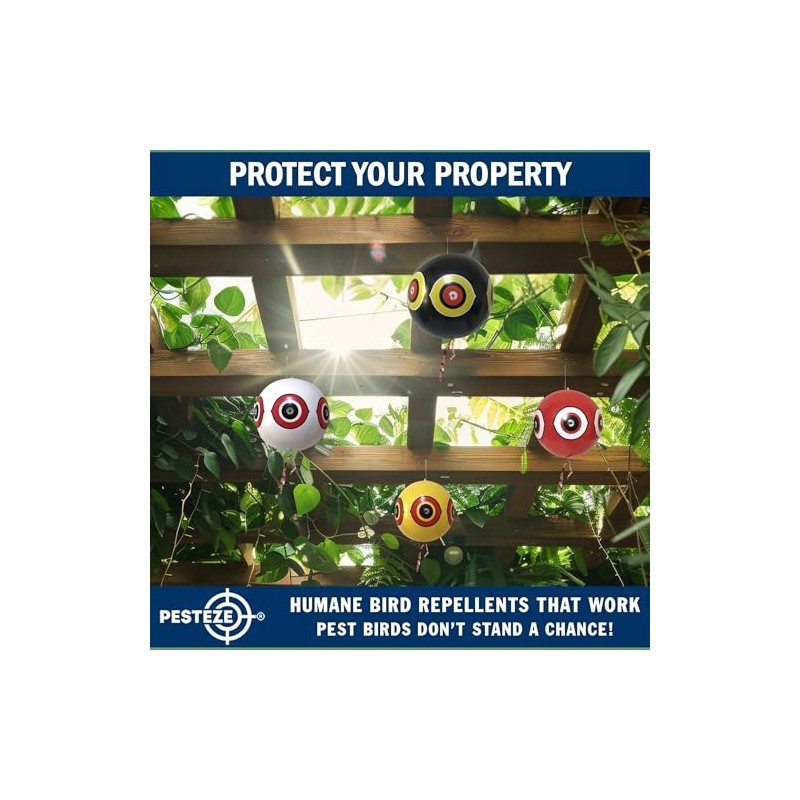 PESTEZE USA Bird Deterrent for Pool Predator Eye Balloon Repellent,