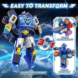 Super Wings 3 in 1 Mode Rescue Bots 10" World Aircraft Transform Action Figures