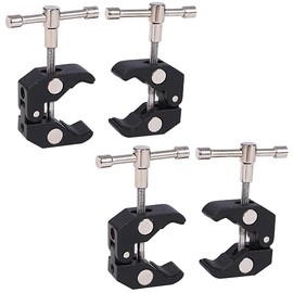 Rubonarie Pipe Clamp Clamp Mount (Black, 4 Pieces)